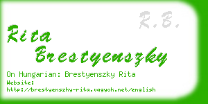 rita brestyenszky business card